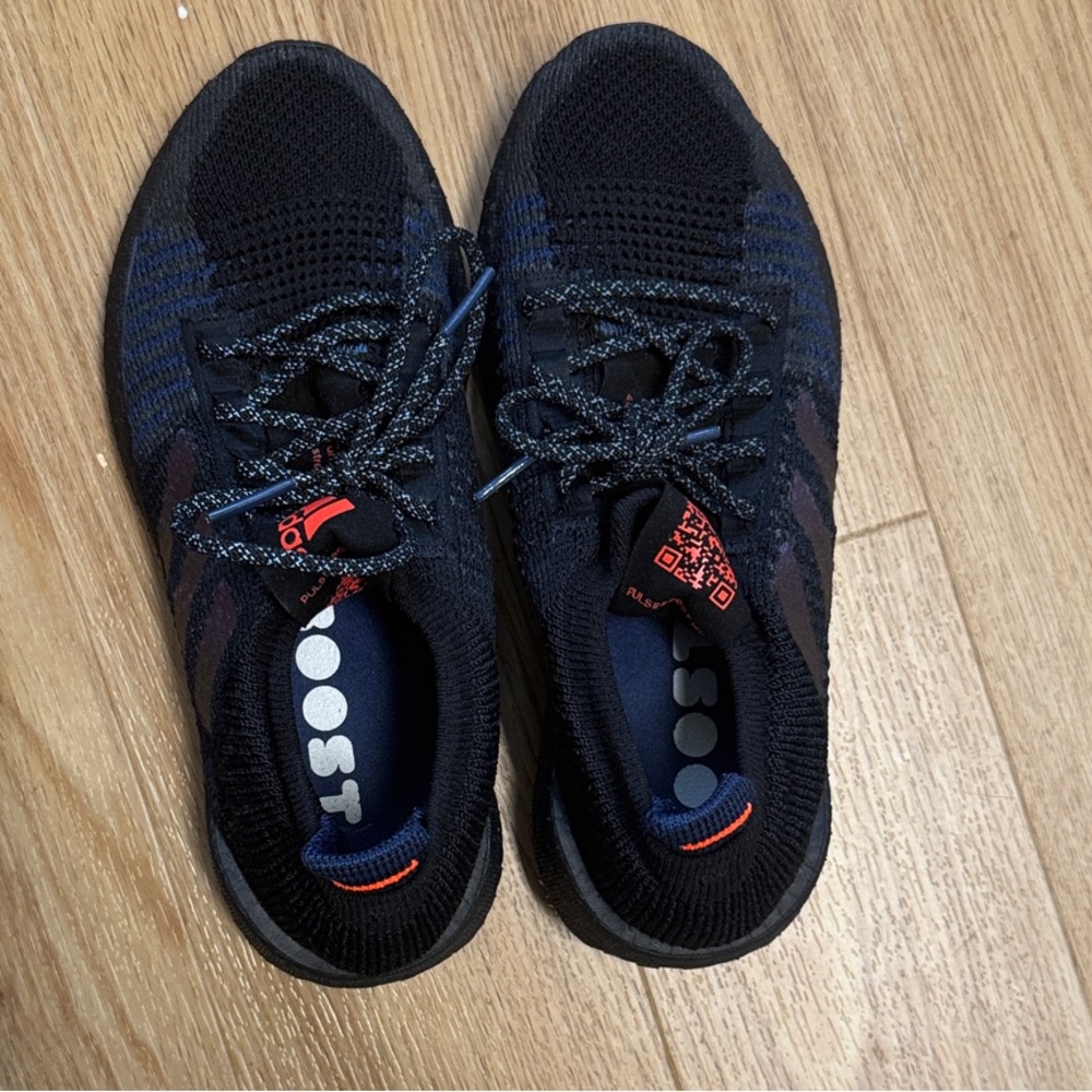 Adidas Black and Blue Athletic Shoes